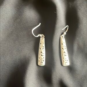 Brighton Silver Textured Dangle Earrings